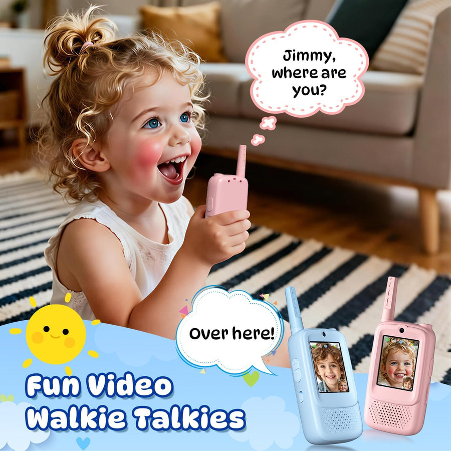 Walkie Talkies de video para niños paquete de 2 juguetes