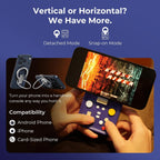 abxylute M4 - Controlador móvil para juegos a presión para Android y iPhone, Switch 1 y 2, controlador Bluetooth portátil, soporte retro de bolsillo para teléfono Arcade, doble joystick Turbo Pro