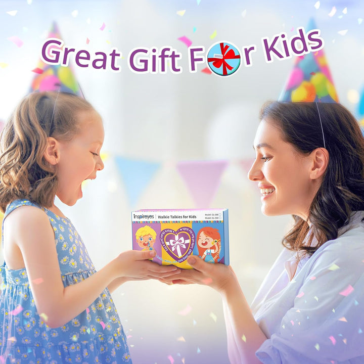 Inspireyes Walkie Talkies para niños recargables, juguetes para niñ...