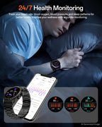 Aurora 2 - Reloj inteligente para hombre, pantalla AMOLED HD de 1.32 pulgadas, reloj inteligente para hombre, respuesta/llamada, reloj inteligente de 350 mAh, monitor de sueño, oxígeno en