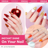 Coscelia Kit de 73 esmaltes de uñas de gel con luz UV, 60 botellas...