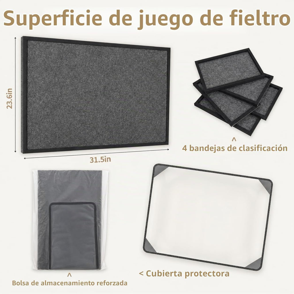 Tablero de rompecabezas para 1000 piezas, 4 bandejas de
