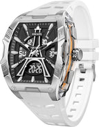 Reloj deportivo para hombre – Moda clásica 50M impermeable doble pantalla (analógico y digital) – Luz nocturna LED, cronómetro, alarma, 6 opciones de color regalo