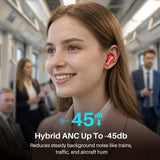 TOZO Auriculares inalámbricos híbridos con cancelación activa de ru...