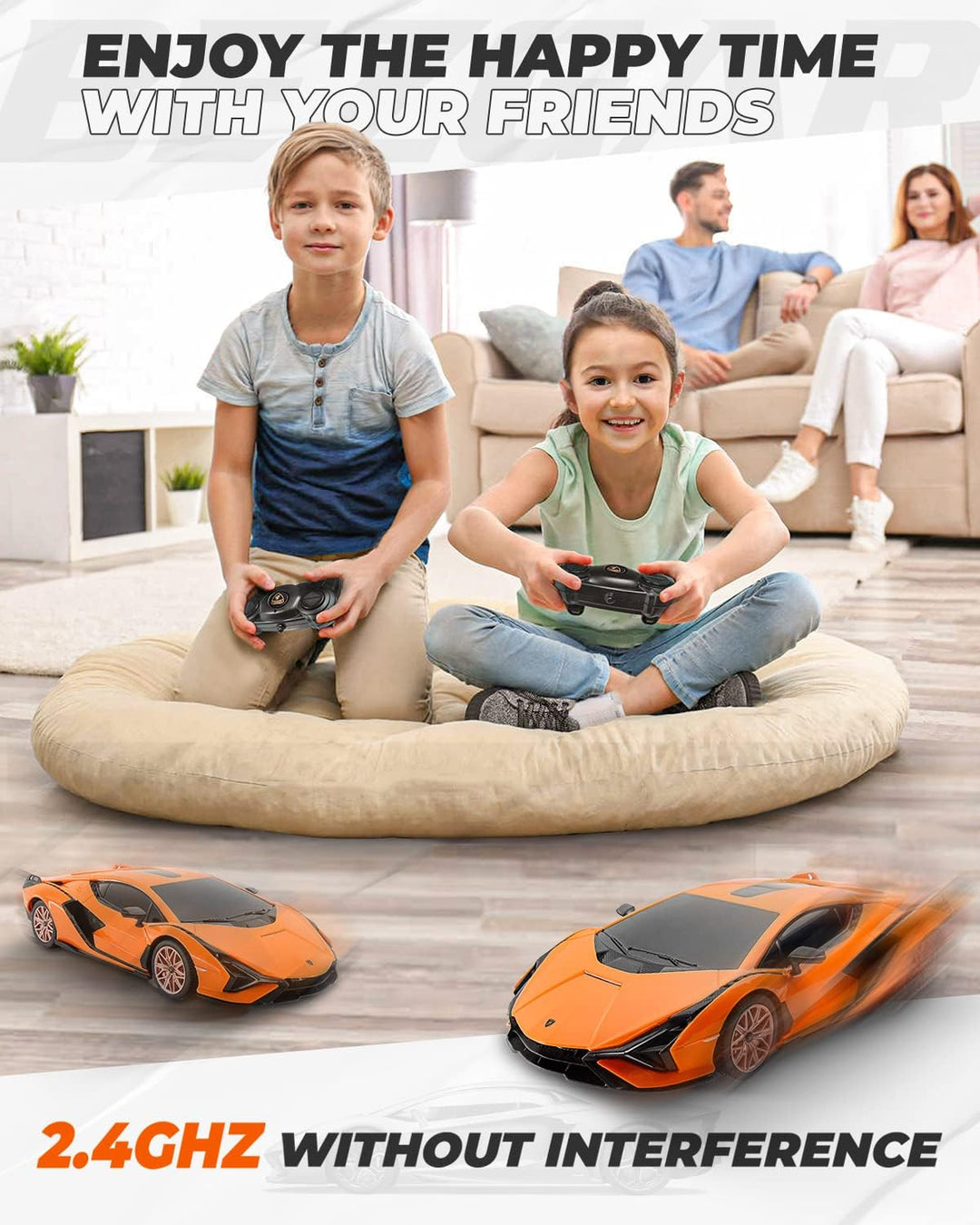 Bezgar - Coche con licencia oficial RC Series, escala 1:24 Lambo Si...