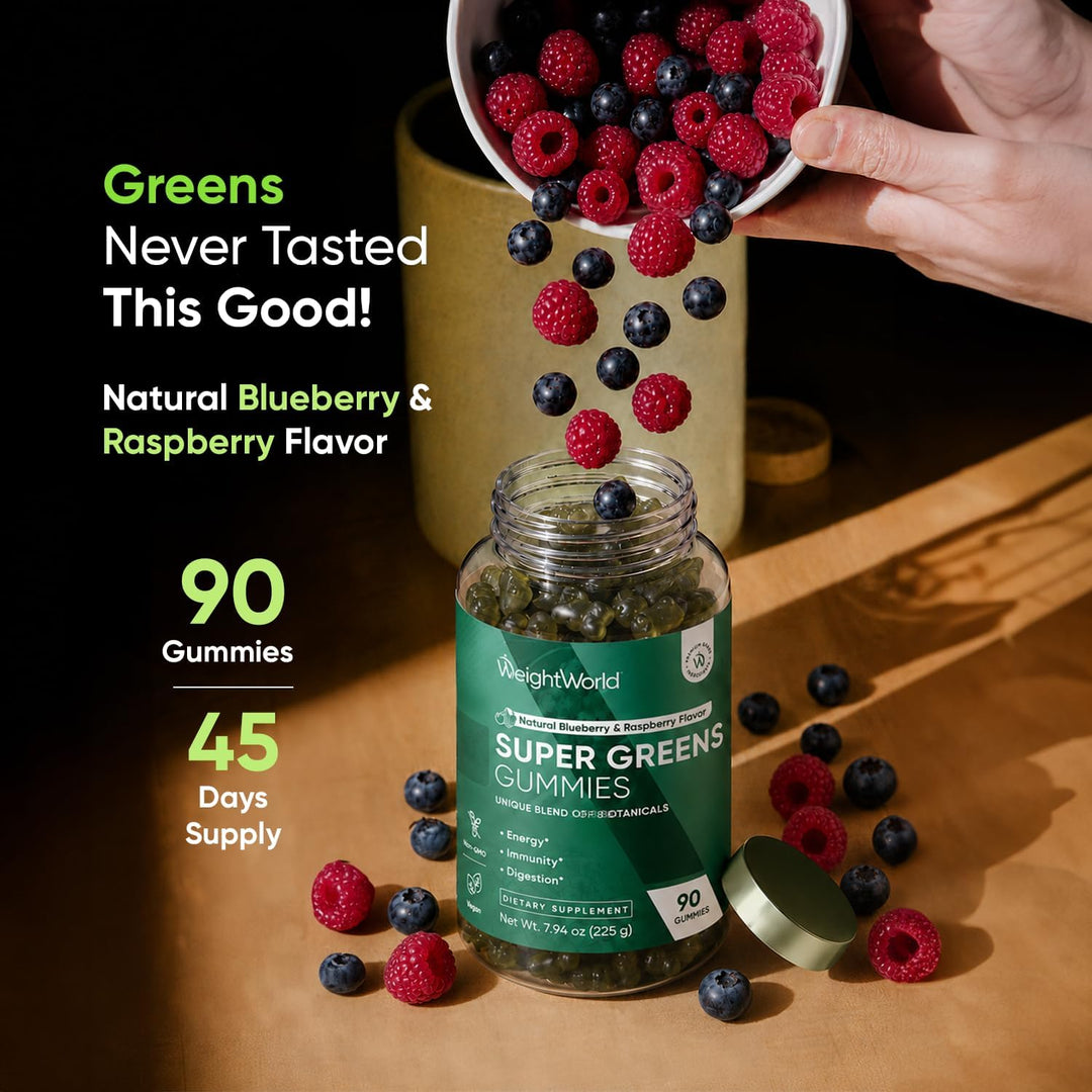 WeightWorld Super Greens Gummies - Energía, inmunidad, salud intest...