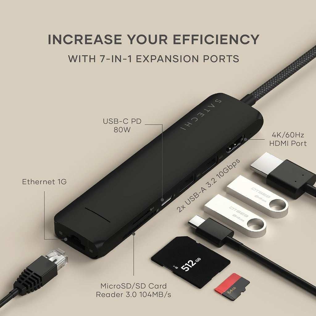 Satechi, ST-P7SK, hub USB