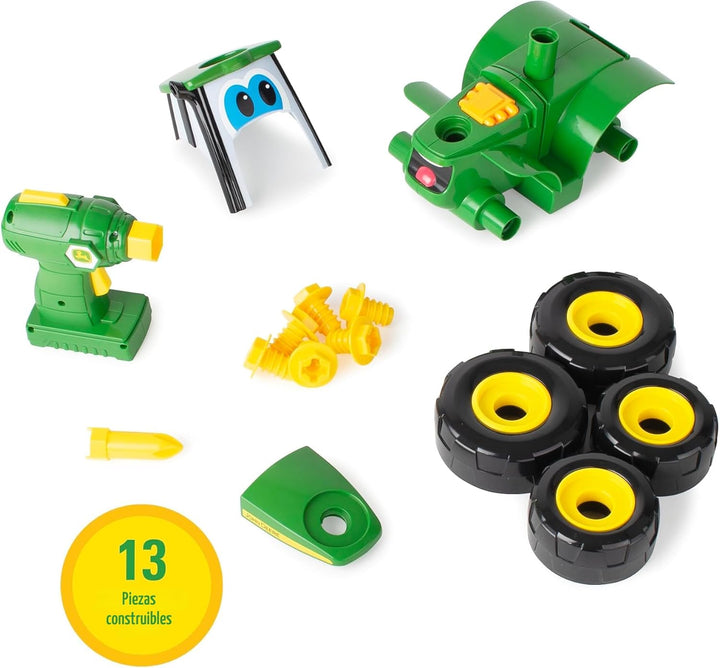 BUILD-A-BUDDY John Deere Tractor de juguete y taladro de juguete -...
