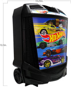 Hot Wheels - Caja de almacenamiento con ruedas con mango retráctil, para 100 automóviles, modelo: 20135