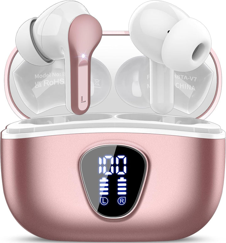 Auriculares inalámbricos, Bluetooth 5.4, estéreo de alta fidelidad,...