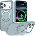 Funda compatible con iPhone 17 Pro Max con Soporte, Verde AzulTurquesa