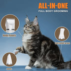 Kit de cortapelos para gatos con recortador de patas, suministros eléctricos 3 en 1 para cabello grueso y enmarañado, afeitadora de trasero de abrigo pesado, afeitadora de pelo para perros en casa (blanco)