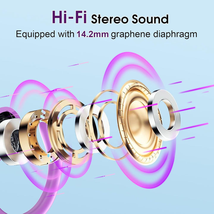 Aptkdoe Auriculares Inalámbricos 75hrs Bluetooth 5.4 Deporte, Auric...