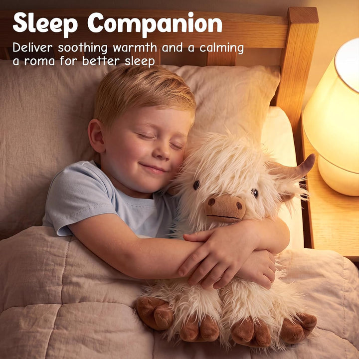 Highland Cow - Animal de peluche para niños, apto para microondas y...