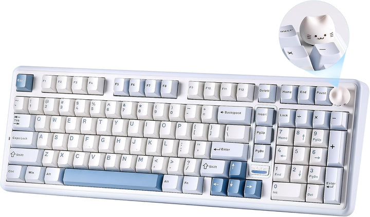YUNZII B98 PRO QMK\/VIA Wireless Mechanical Gaming Keyboard, 96% La...