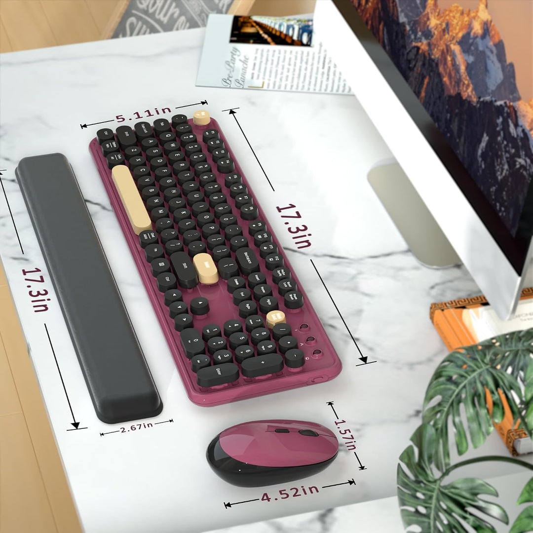 Combos de teclados de computadora inalámbricos y mouse, COVEVA tecl...