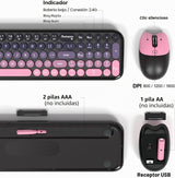 MOFII Combo de teclado y mouse inalámbricos, teclado pequeño compac...