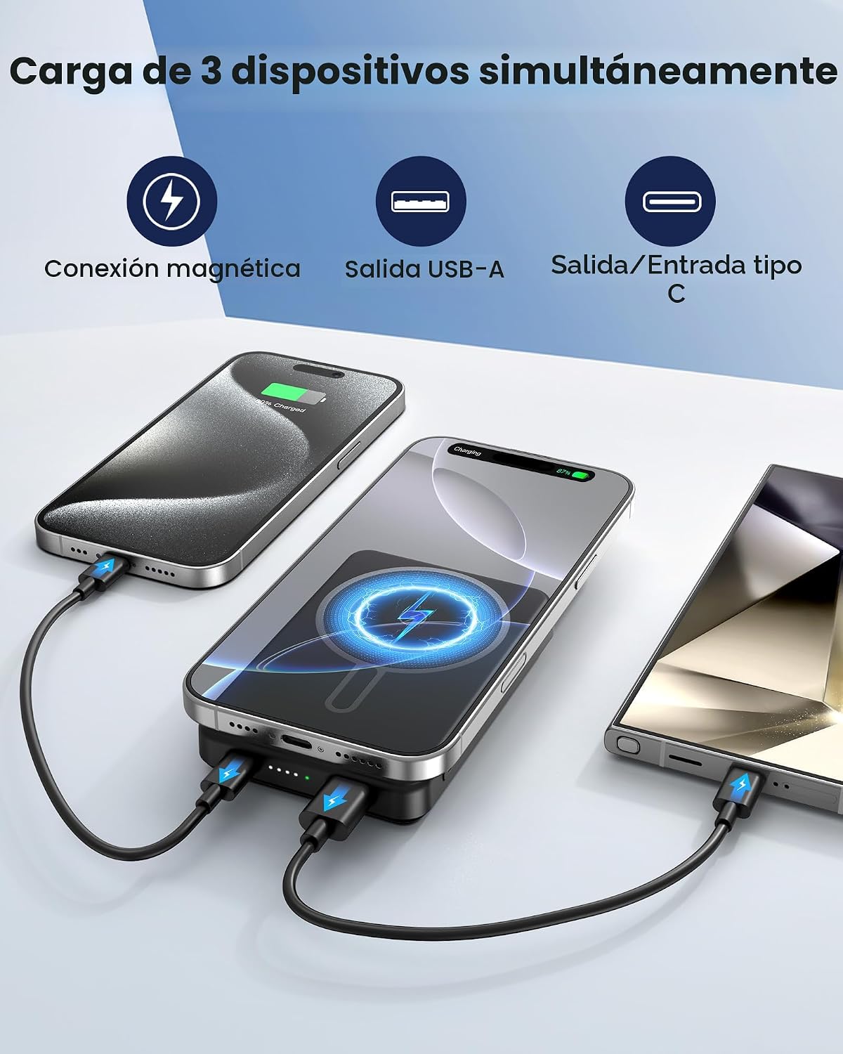 COOAV Para Magsafe Batería Batería 10000mAh Cargador Portátil Magné...
