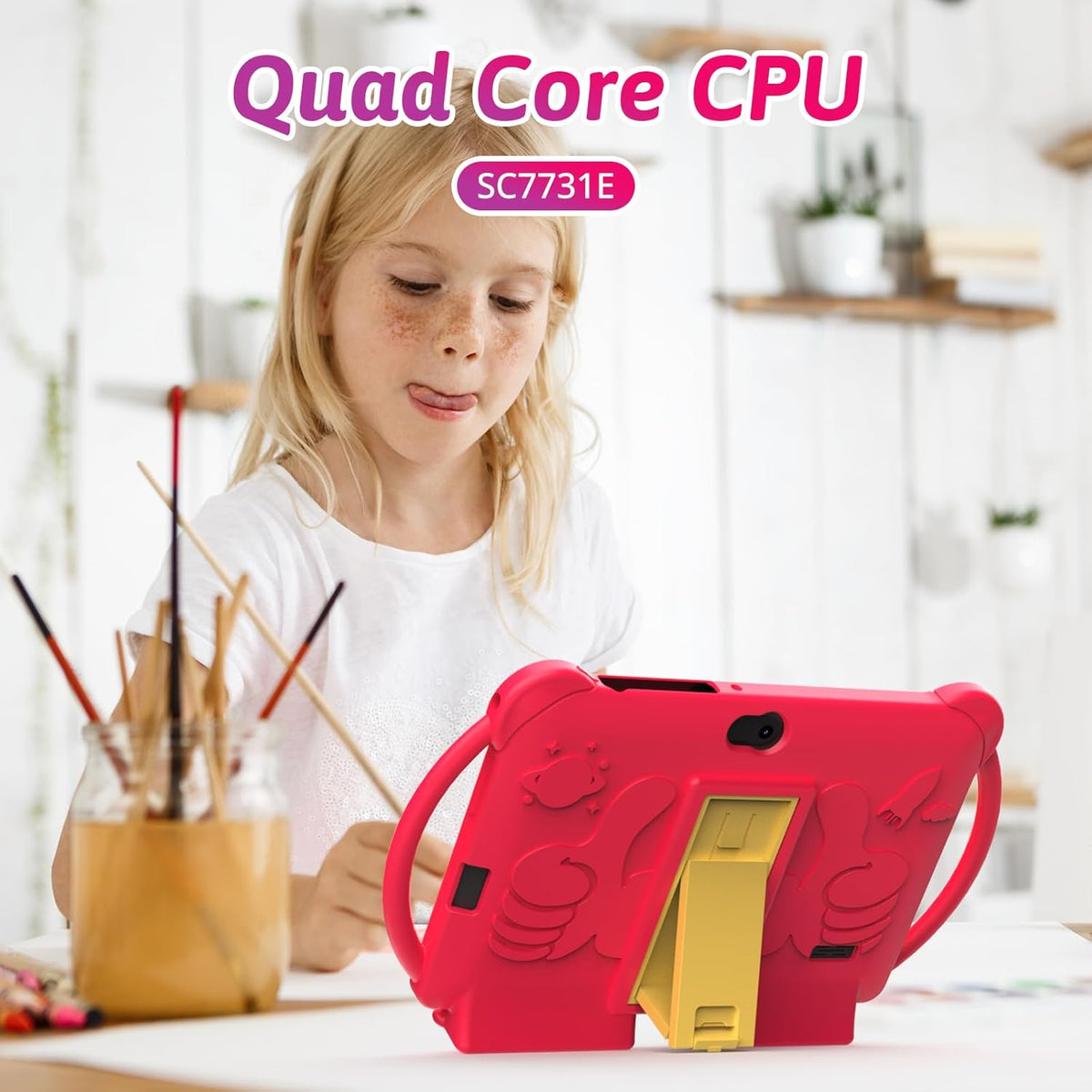 Tablet 2025 para niños, Android 12 tabletas para niños de 7 pulgada...
