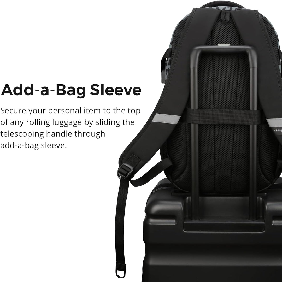 Swissdigital Mochila para laptop con puerto de carga USB, mochila d...