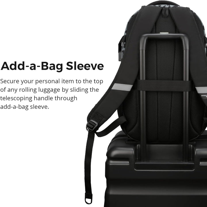 Swissdigital Mochila para laptop con puerto de carga USB, mochila d...