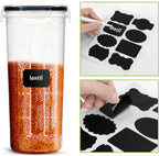 Utopia Kitchen - Juego de 4 recipientes para cereales con tapas, 4 unidades