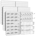 Kit organizador de tablero perforado, paquete de 6 paneles de metal de