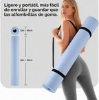 Tapete de yoga extra ancho de 72 x 32 pulgadas, tapete de ejercicio antideslizante de TPE para entrenamiento en casa, tapete de yoga grande de alta densidad de 0.236 pulgadas para hombres y