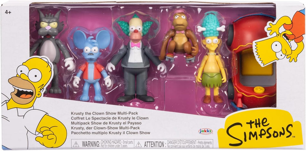 The Simpsons - Juego de figuras de 2.5 pulgadas de Krusty The Clown Show Set