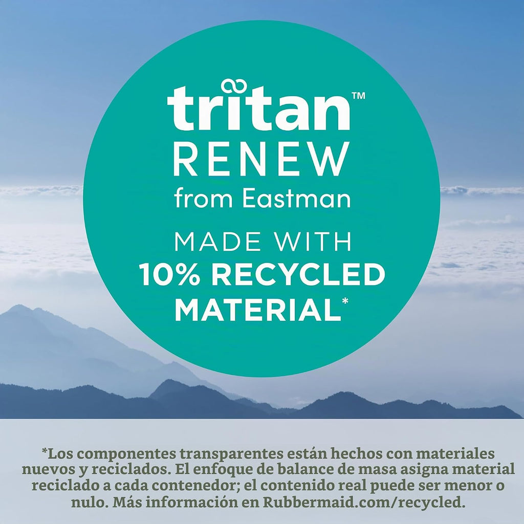 Rubbermaid Brilliance - Juego de contenedores de almacenamiento de alimentos sin BPA, paquete múltiple, recipientes de plástico de 1.3 tazas con tapas, paquete de 5 unidades, a prueba de fugas, aptos