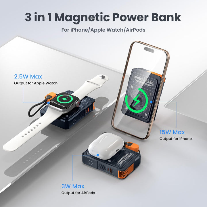 ummz para Magsafe Paquete de Batería 10000mAh, Cargador Portátil Ma...