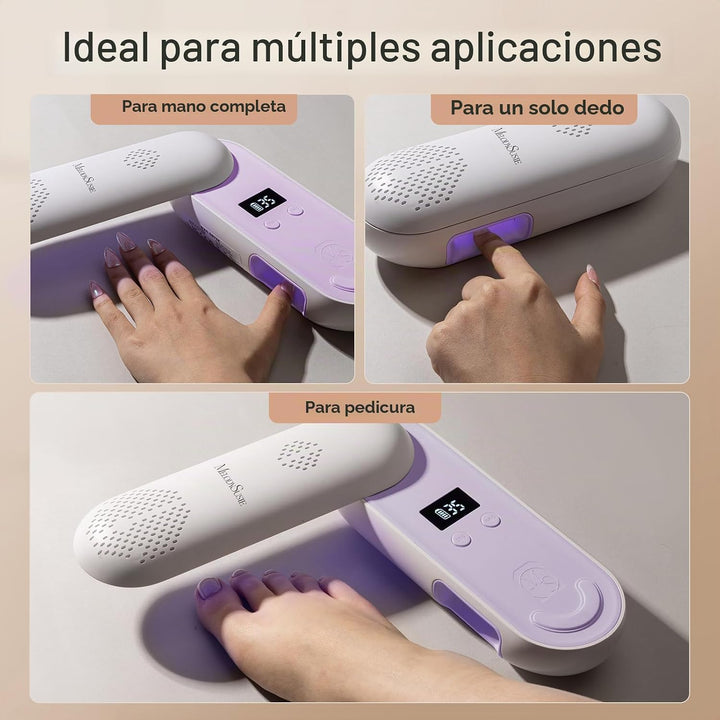 MelodySusie Lámpara UV de Uñas Compacta Inalámbrica, P-PLUS20F con...