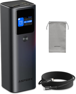 AsperX - Banco de energía para portátil, 27,600 mAh, 162,5 W, PD3.1...