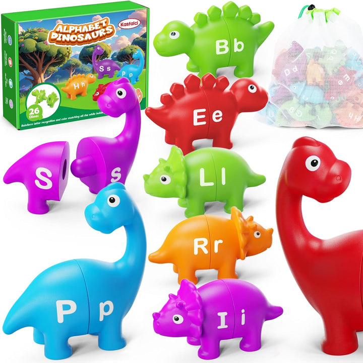Kasfalci Juguetes de aprendizaje del alfabeto, juguetes de dinosaur...