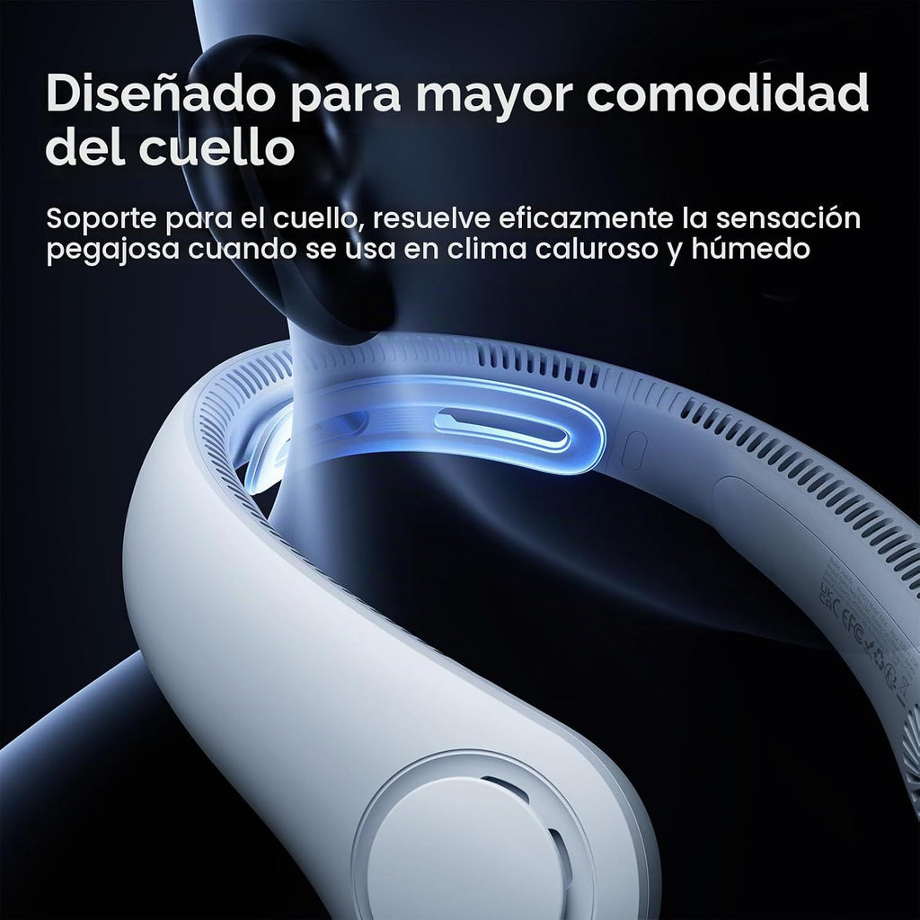 JISULIFE Ventilador de cuello portátil actualizado: collarín manos...