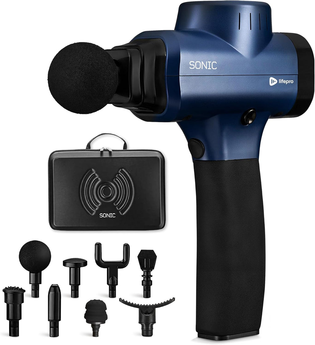 LifePro Pistola de masaje sónico, masajeador muscular de percusión