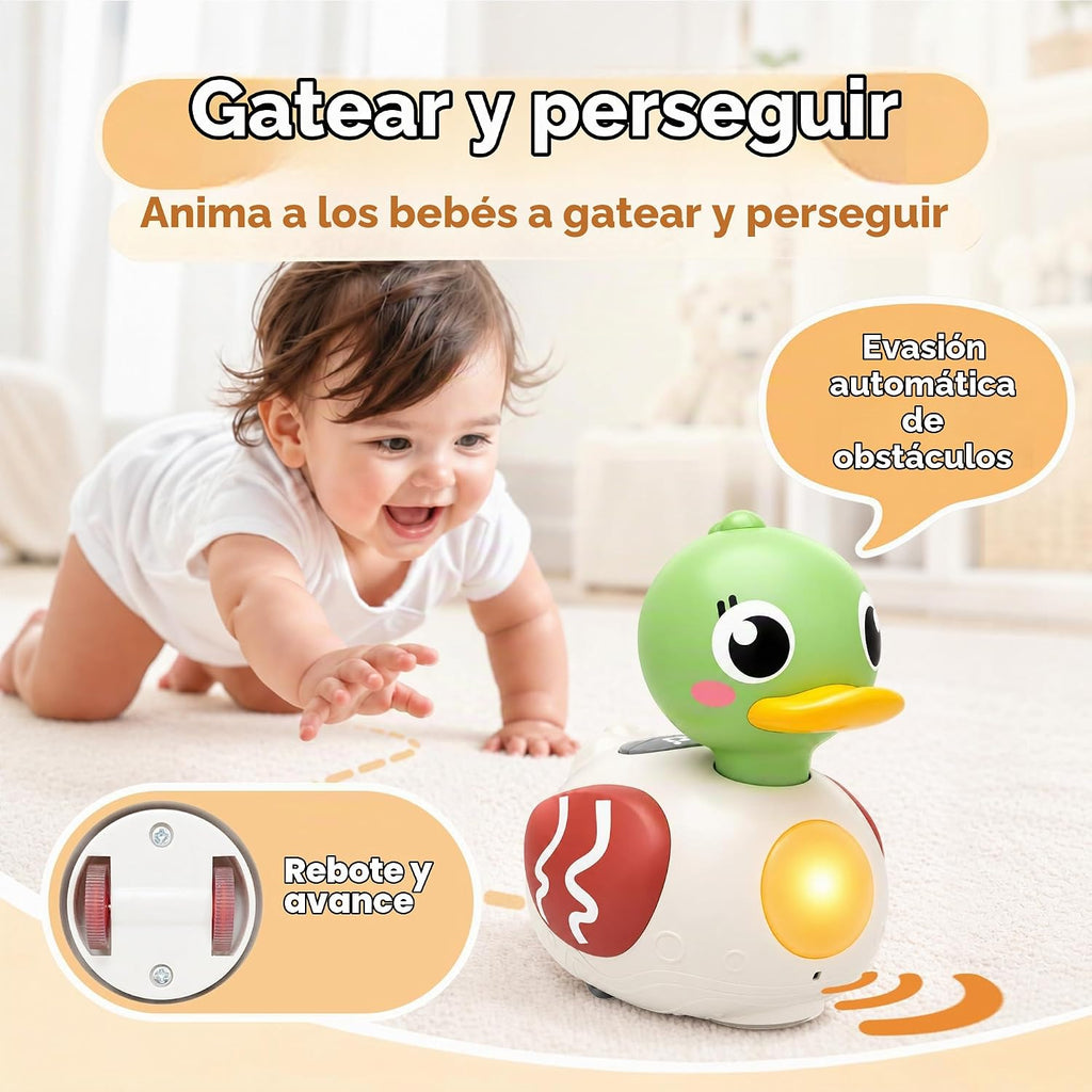 iPlay, iLearn Juguete musical de pato para bebé, juguete para gatear