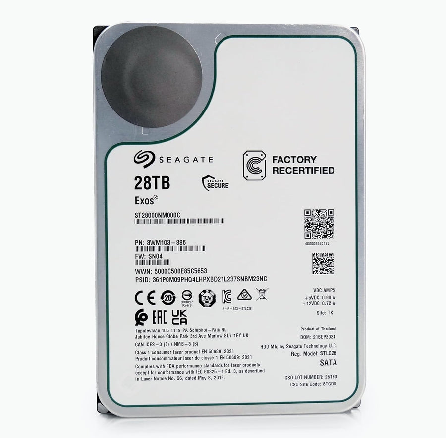 Seagate Exos - Disco duro interno de 28 TB, 3.5 pulgadas, CMR SATA...