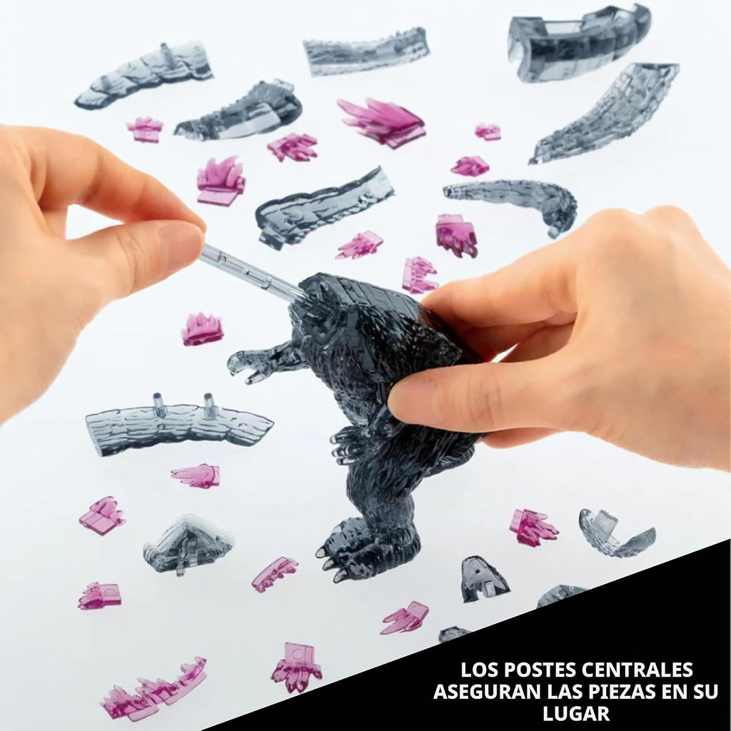 Godzilla - Rompecabezas 3D de cristal ultra lujoso, 71 piezas, a partir de 12 años