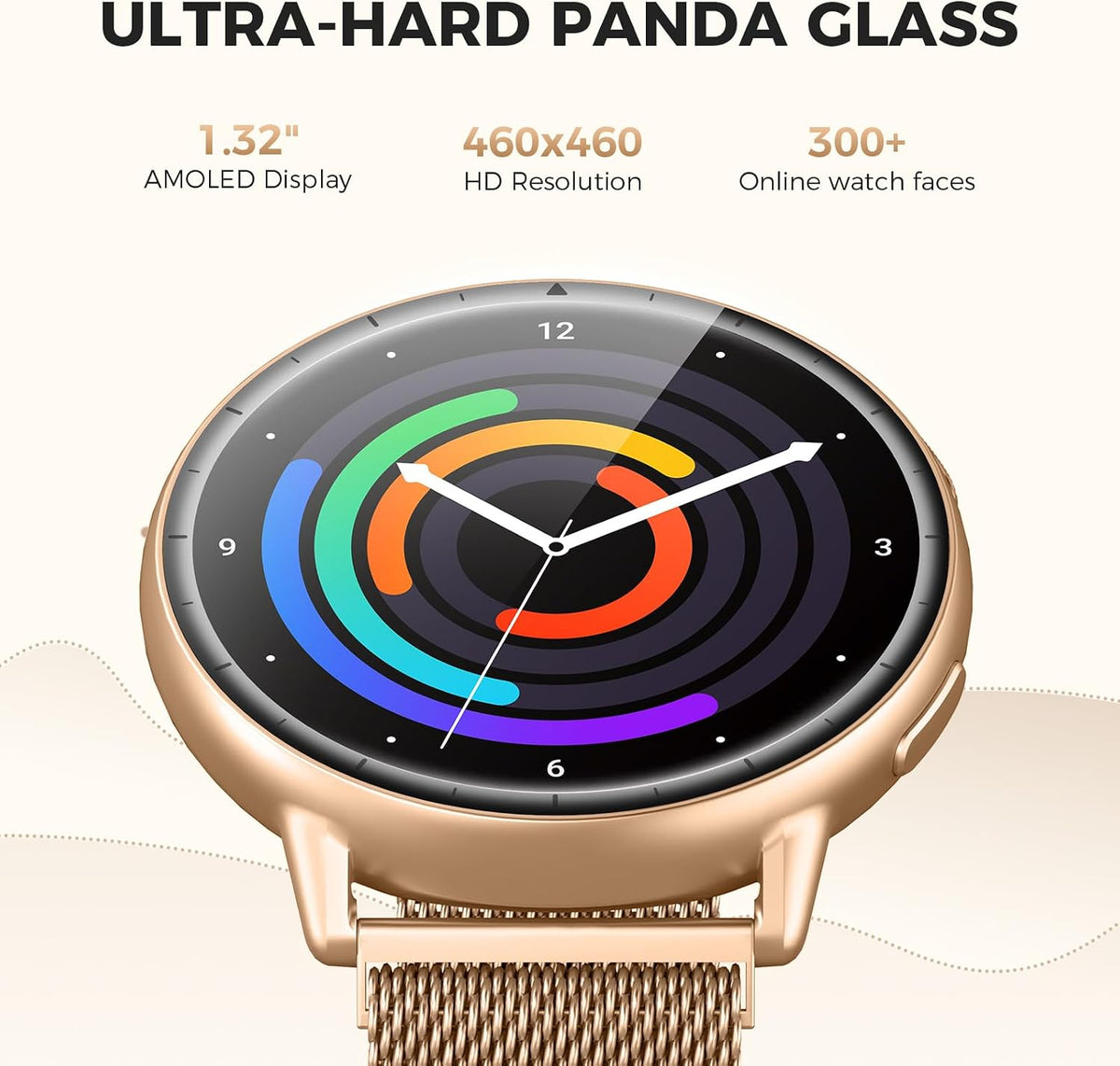 EGQINR GPS Smart Watch para Hombres y Mujeres, 1.32" AMOLED, Seguimiento de Actividad 5ATM