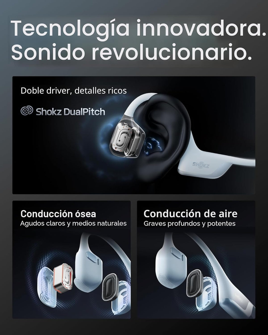 SHOKZ OpenRun Pro 2 Mini - Auriculares deportivos de conducción óse...