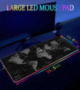 Armanza Alfombrilla de mouse RGB para juegos, alfombrilla de mouse...