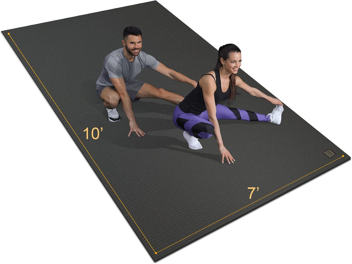 GXMMAT Colchoneta de ejercicio extra ancha, grande 12'x7'/10'x7/8'x7(7mm)