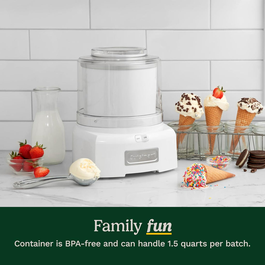 Cuisinart - Máquina para hacer helados de 1.5 cuartos de galón