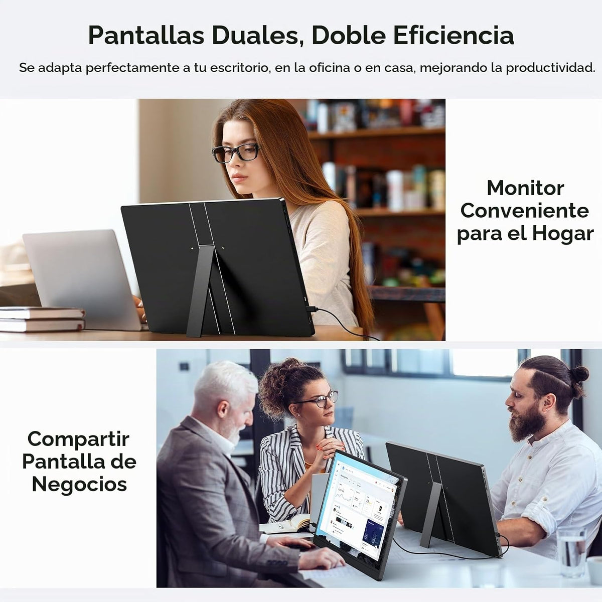 MNN Monitor portátil para juegos de 18.5" 100Hz FHD IPS USB-C H...