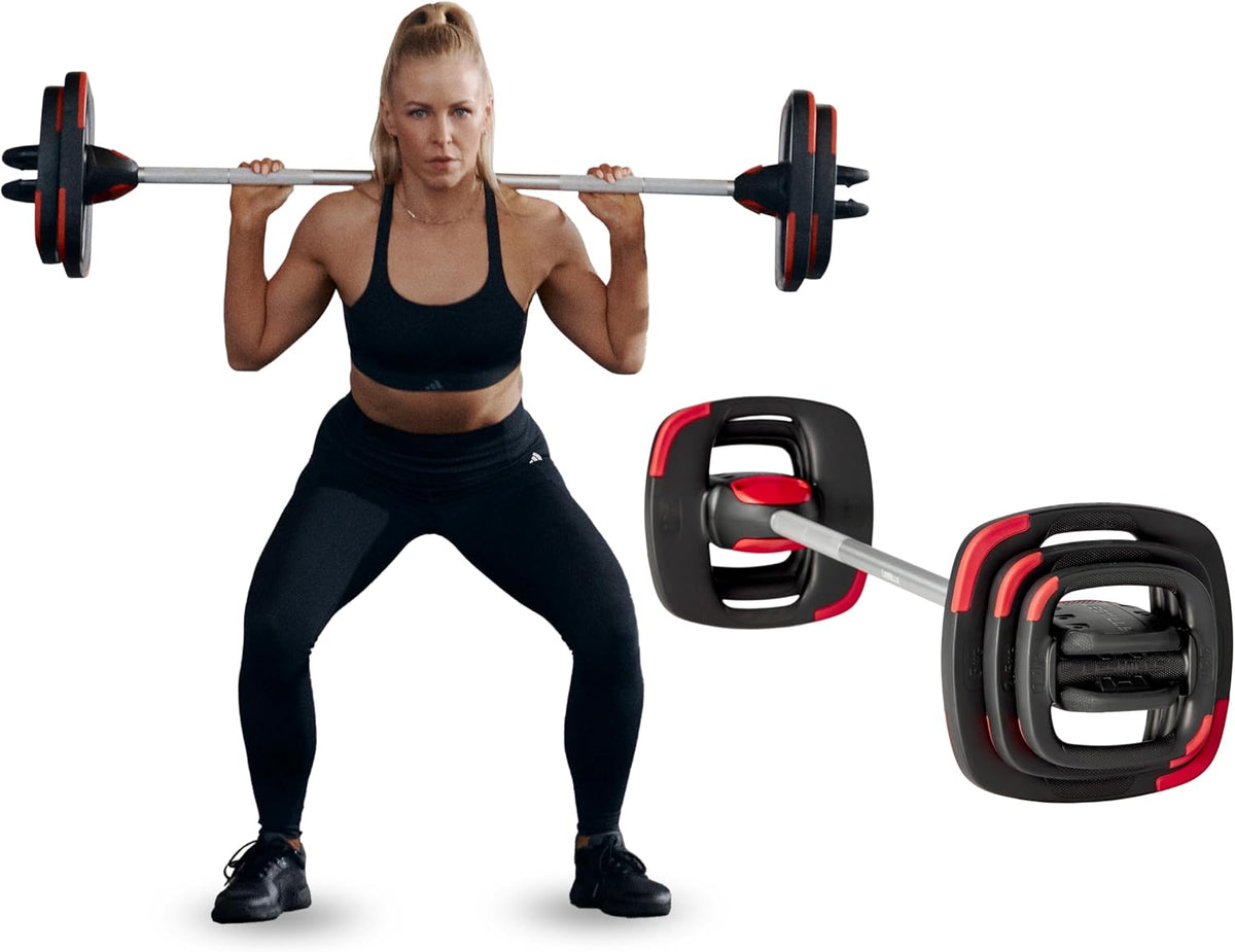 Les Mills™ SMARTBAR™ Y Set de Pesas y Placas de Ejercicio para Entrenamientos de Cuerpo Completo