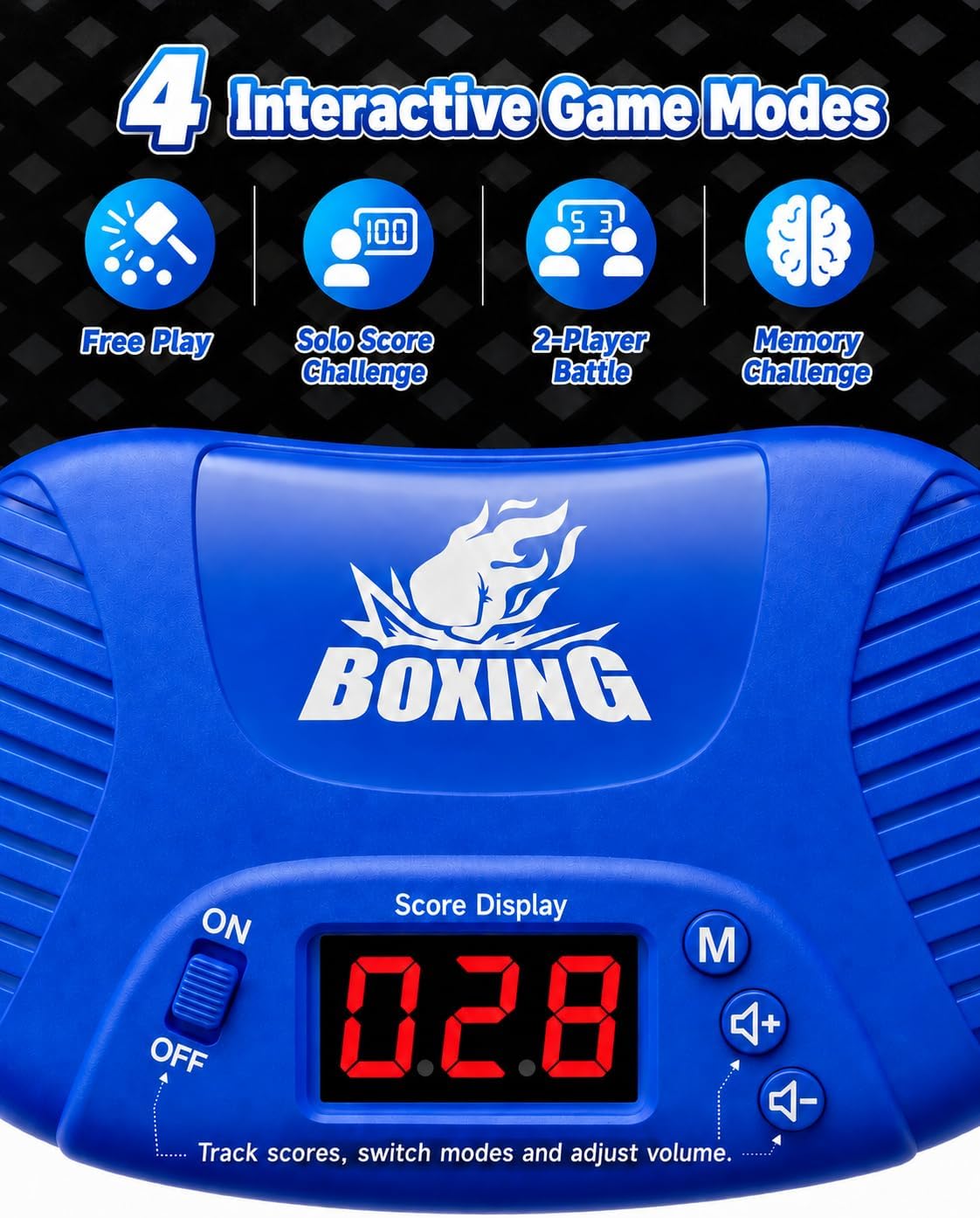 Bolsa de Boxeo HopeRock para Niños, Set de Boxeo con Marcador, Luz y Música