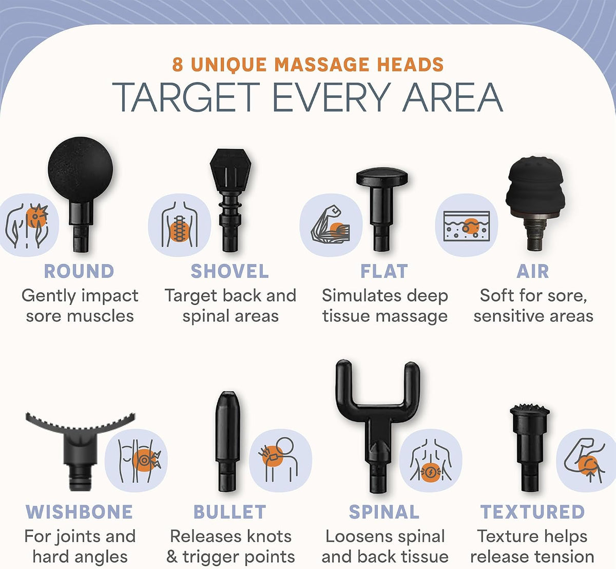 LifePro Pistola de masaje sónico, masajeador muscular de percusión