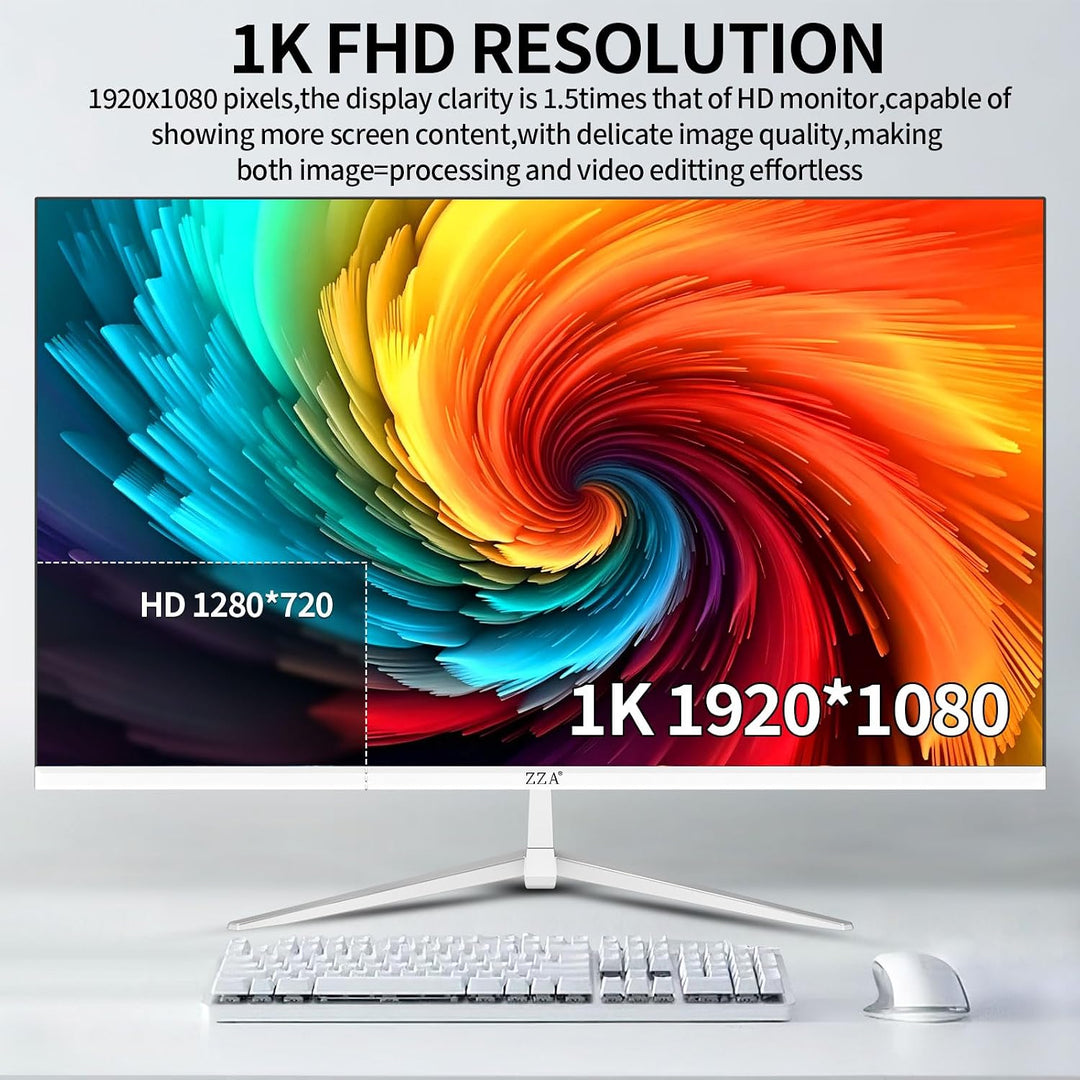 ZZA Monitor de computadora plano de 32 pulgadas 60Hz, panel FHD 108...