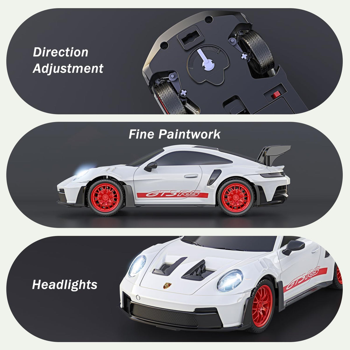 Auto a Control Remoto 1:24 Porsche (911 GT3 RS - Blanco)